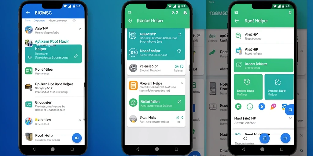 Antarmuka utama aplikasi Root Helper BIGMSG yang intuitif dan mudah digunakan.