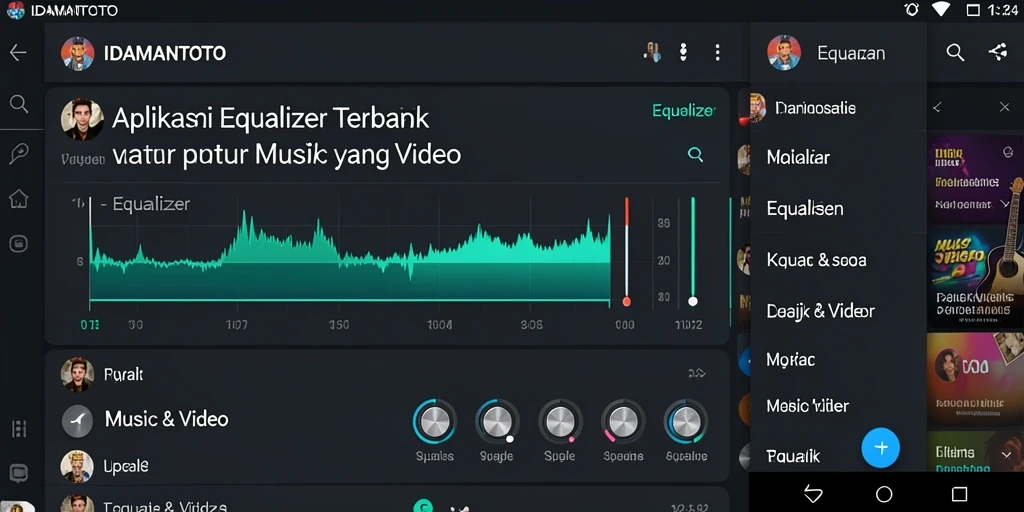 Antarmuka aplikasi IDAMANTOTO dengan fitur Equalizer yang menarik