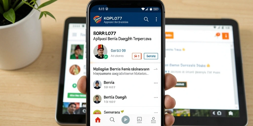 Tampilan antarmuka aplikasi KOPLO77 yang menarik dan informatif.