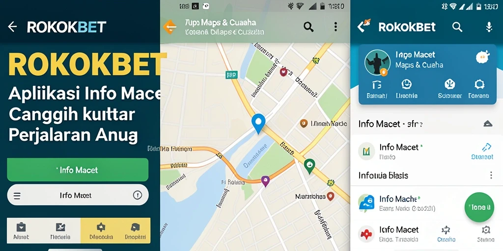 Antarmuka ROKOKBET menampilkan peta kemacetan terkini dan mudah dipahami.
