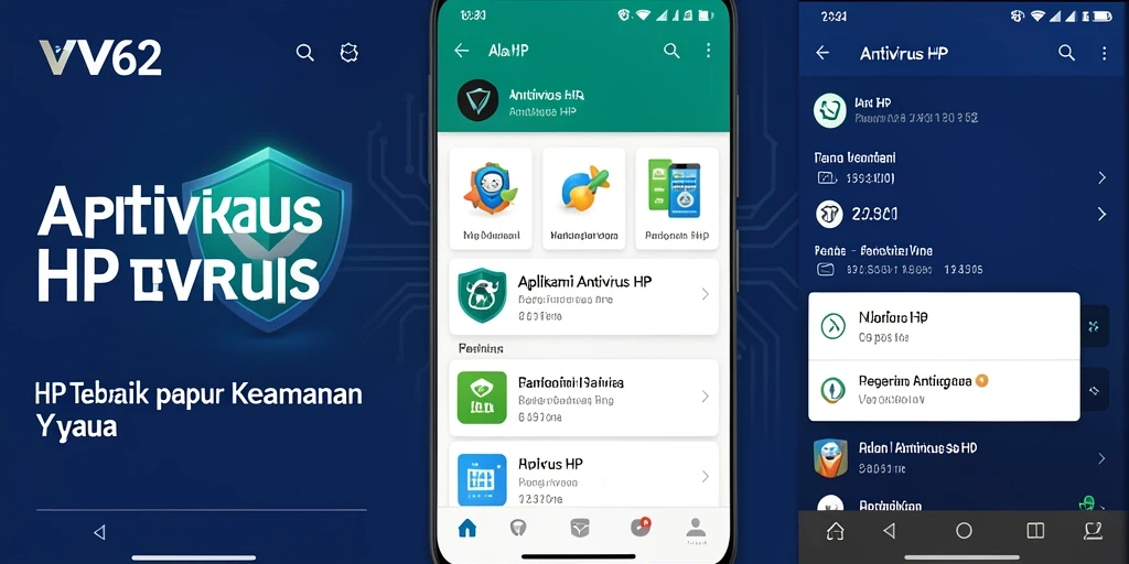 Tampilan antarmuka utama aplikasi VV62 yang user-friendly.